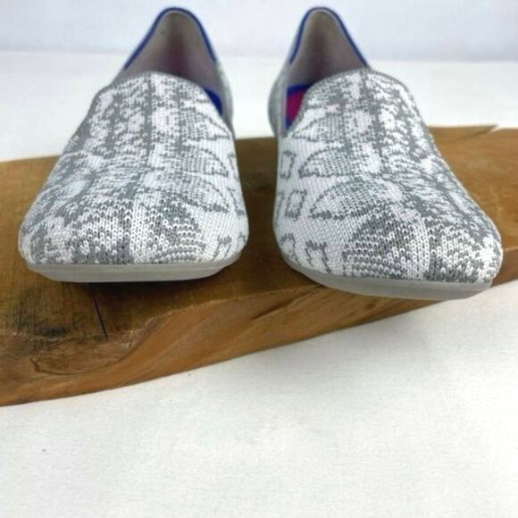 Rothy's The Loafer Ivory Grey Snake NYE Secret Release Limited Edition Flats 6 - Picture 4 of 15
